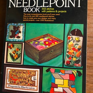 Needlepoint Book  Stitches & Patterns -  Jo Christensen - 1992 Canvas Embroidery - Stitching Techniques / Projects / Instruction