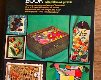 Needlepoint Book  Stitches & Patterns -  Jo Christensen - 1992 Canvas Embroidery - Stitching Techniques / Projects / Instruction