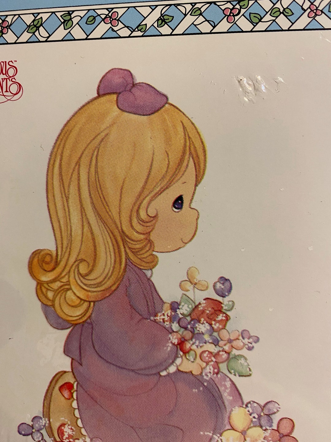 Precious Moments Flower Girl Iron on Transfer Vintage 1995 Etsy
