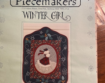 Winter Girl - Wallhanging /  Quilt Pattern - Block -  Country Store Piecemakers - Applique - templates - instructions Pieced Blocks
