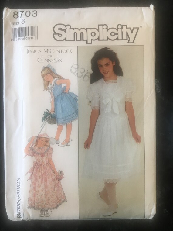 子供用/女の子用 Jessica McClintock for Gunne Sax Dress Simplicity