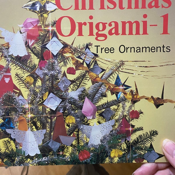 Christmas Origami -1 Tree Ornaments - Folded Papercraft -  Instruction Book - 1985 - Froebel-Kan