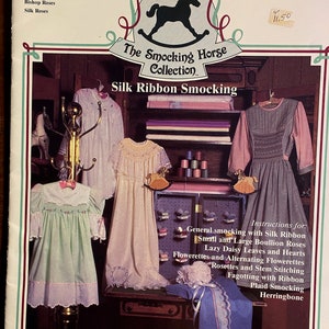 Silk Ribbon Smocking  Stitches, Basic Patterns, French Handsewing - Janice Balliett -1988 - Lessons / Learn / Instructions -5 Smocking plate