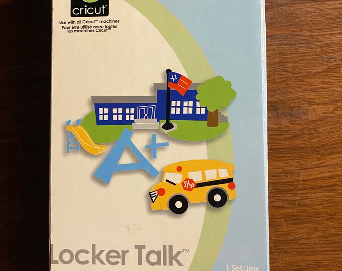 Cricut Shapes Cartridge Locker Talk school Fun Paper Crafting Size is