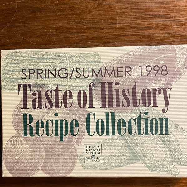 Taste of History Recipe Collection Cards  Cook Book: Spring/Summer and Fall Harvest 1998 - Henry Ford Museum / Greenfield Village