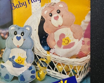 Patrón 998 (sin cortar) de los osos cariñosos Love-a-Lot y Bedtime Bear Butterick, 1984: adornos, etiquetas de regalo, recuerdos de baby shower, etc.
