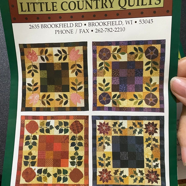 Seasonal Table Toppers - Little Country Quilts - Pieced / Applique - Quilt Block Pattern - Instructions - 2005 - Kim Schaefer