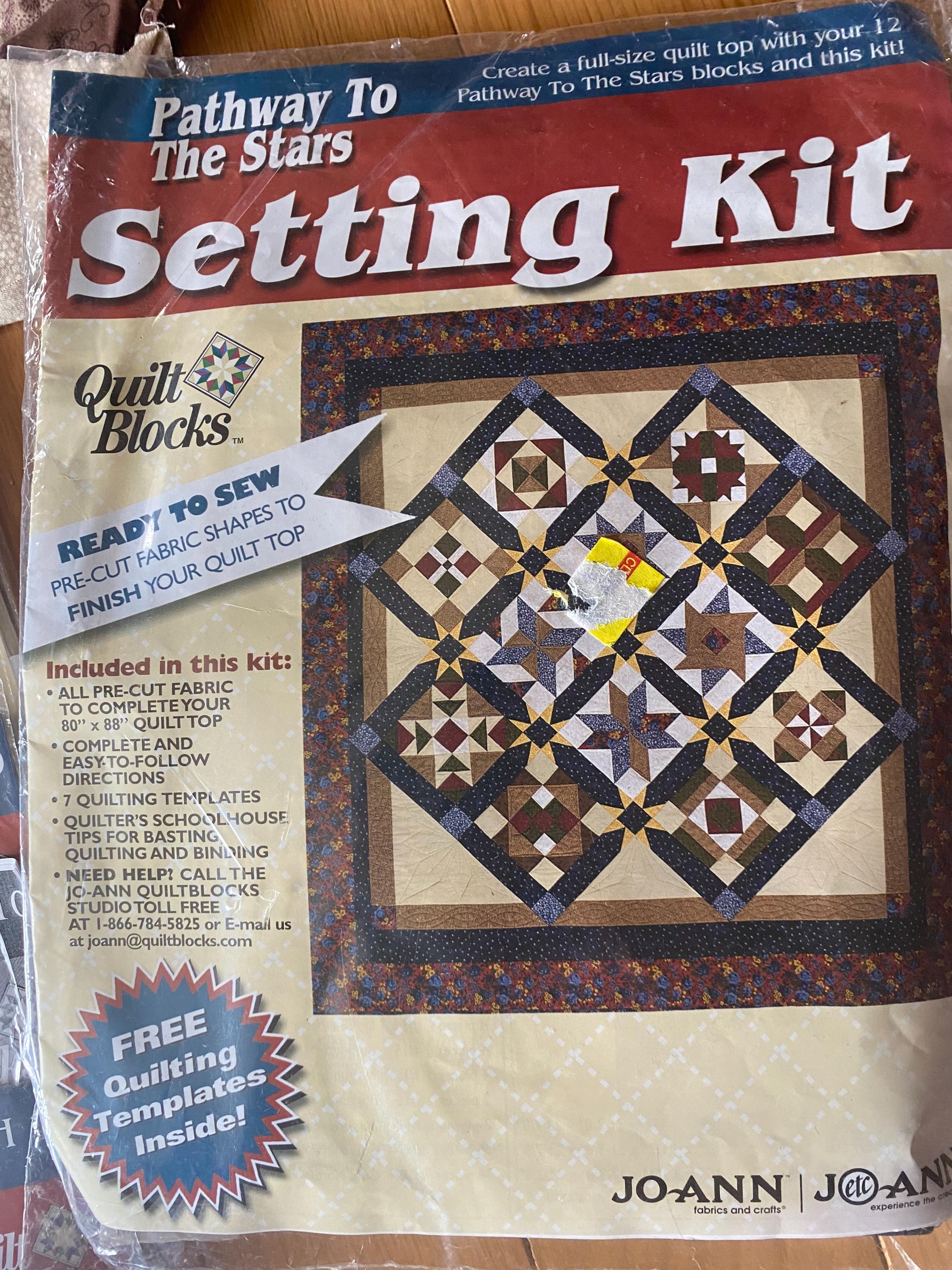 Pathway To The Stars Quilt Block of the Month Kit Joann 12 Blocks  Setting Kit New Ready to Cut and Sew Quilting Supply 80
