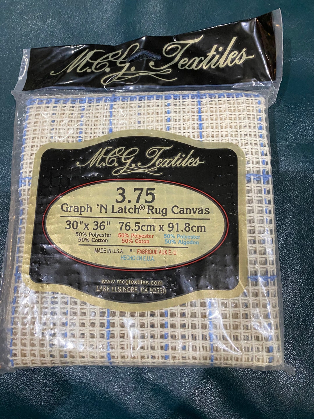 3.75 Graph 'N Latch Rug Canvas M C G Textiles 30 X 36 New in Package