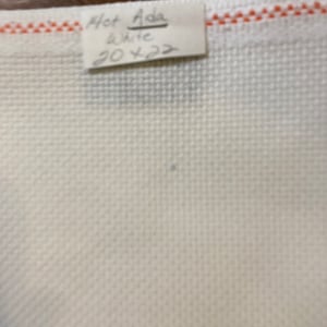 White Cloth  Counted Thread Cross Stitch Fabric, Aida 14 count 1 pc 20&quot; x 22&quot;