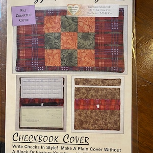 Capa para talão de cheques Carteira, bolsas / bolsas / clutches Acessórios Lazy Girl Designs 204 Padrão (sem cortes) instruções - 1998 - Joan Hawley