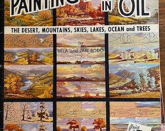32 Painting Lessons Oil Desert, Mountain, Sky, Lakes, Ocean, Trees - Walter Foster 113 - B J Bodo  Art Instruction Technique Method Lessons