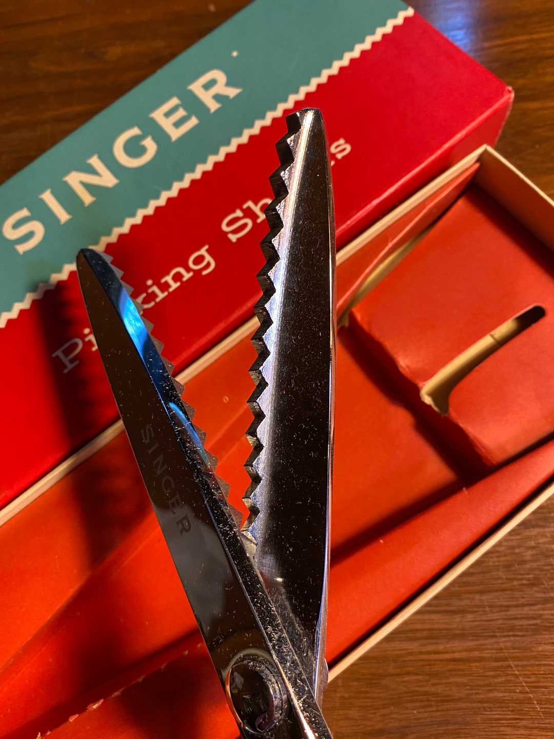 Singer Pinking Fabric Shears Scissors in Box 4 Etsy