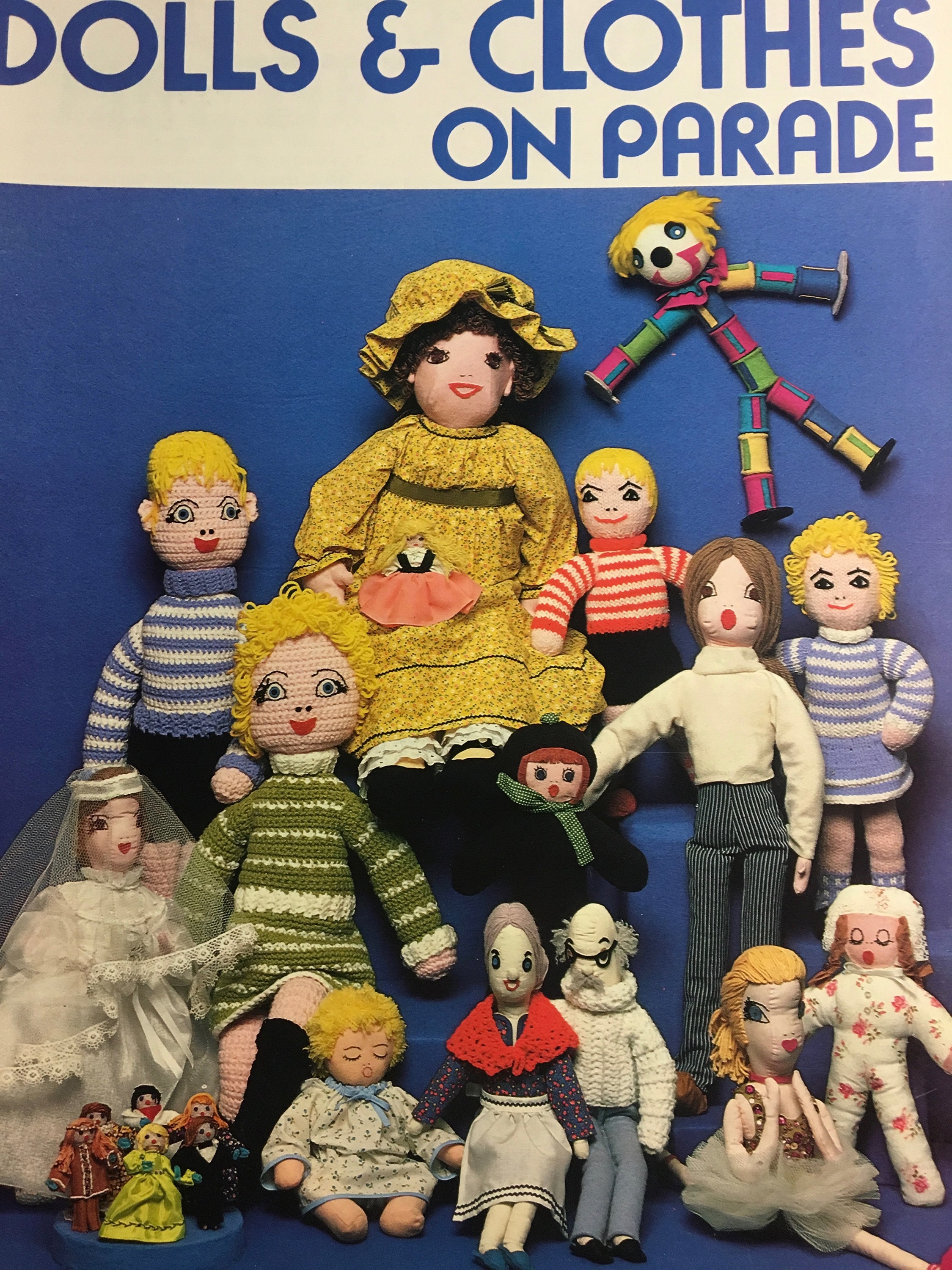 The Rag Doll Book: Patterns and instructions for 12 soft cloth dolls.  Booklet #HA42 Clown, Baby Doll, Easy Sew Doll