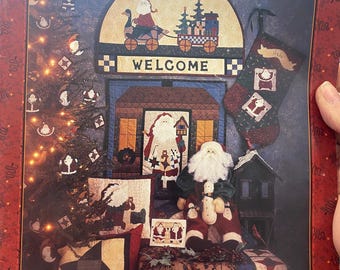 Reseña de All Star Santa - Edredones navideños - Leslie Beck - 1997 - Muñecos, Papá Noel, Muñecos de nieve, Ángeles - Patrones - Plantillas