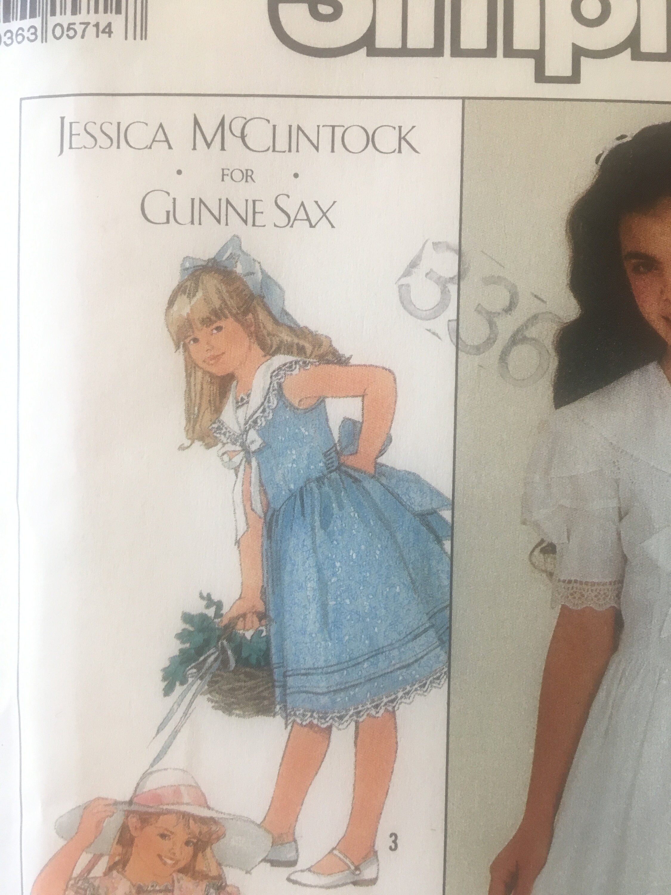 子供用/女の子用 Jessica McClintock for Gunne Sax Dress Simplicity