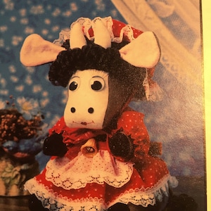 Gerty Mae Cow by Puffs &#39;n Stuffin  #8109  - Vintage (1984) Cloth Animal / Doll Pattern
