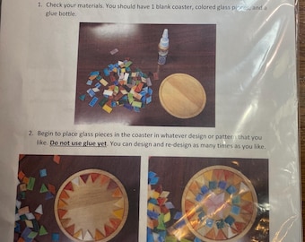 Kit artigianale per sottobicchieri in mosaico - Nuovo -