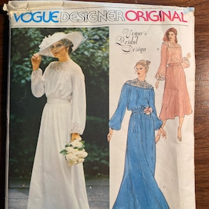 Belinda Bellville Vogue Designer Original Bridal Design Misses / Women&#39;s DRESS Vogue 2017 Pattern (uncut)  Size 10