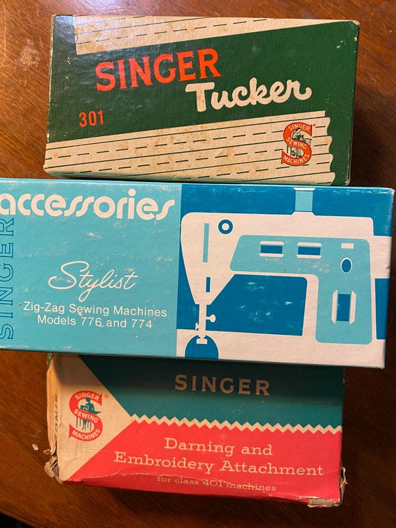 Singer Sewing Machine Attachments in Original Box Choose Etsy