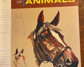 動物の絵画：芸術 - グルンバッハ図書館 B-376 美術指導小冊子 1965、絵画技法、ガイドカラーペイントレッスン