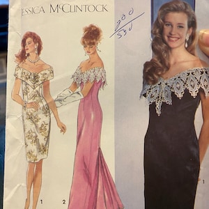 Misses Jessica McClintock for Gunne Sax Dress Simplicity 7817 Pattern. 1982 uncut Size 10 to 14