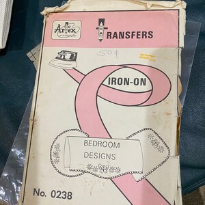 Artex Hot Iron Transfers Bedroom Designs No 0238  Easy for Kids  - Paint, Embroider, Quilting, Needlepunch etc - Flowers Hearts