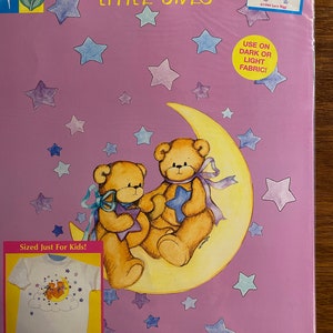 Transferencia de color para planchar de osos de peluche Sleepy Time Pals - Cuadros vintage de 1994 - Fácil para principiantes - Listo para transferir a tela n.º 57306