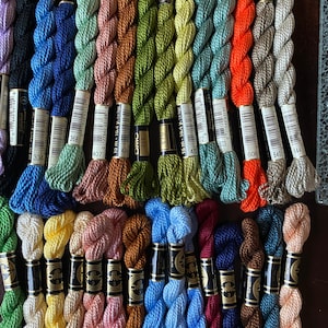 Cotton Perle DMC Specialty Embroidery thread Floss For Needlepoint / Cross Stitch - Choose Color - Size 3 - 15m