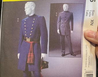 Military / Civil War Pants, Jacket Uniform costume McCall's 4745 Vintage Pattern (Uncut)  - Adult Size XN (XLg to XXXL) Men History -  uncut