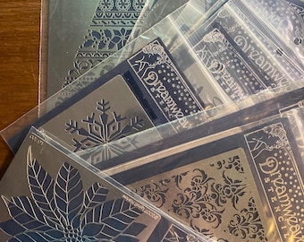 Troquel metálico para repujado/plantilla: Ángel de flores navideñas - Plantillas Dreamweaver - Manualidades con papel