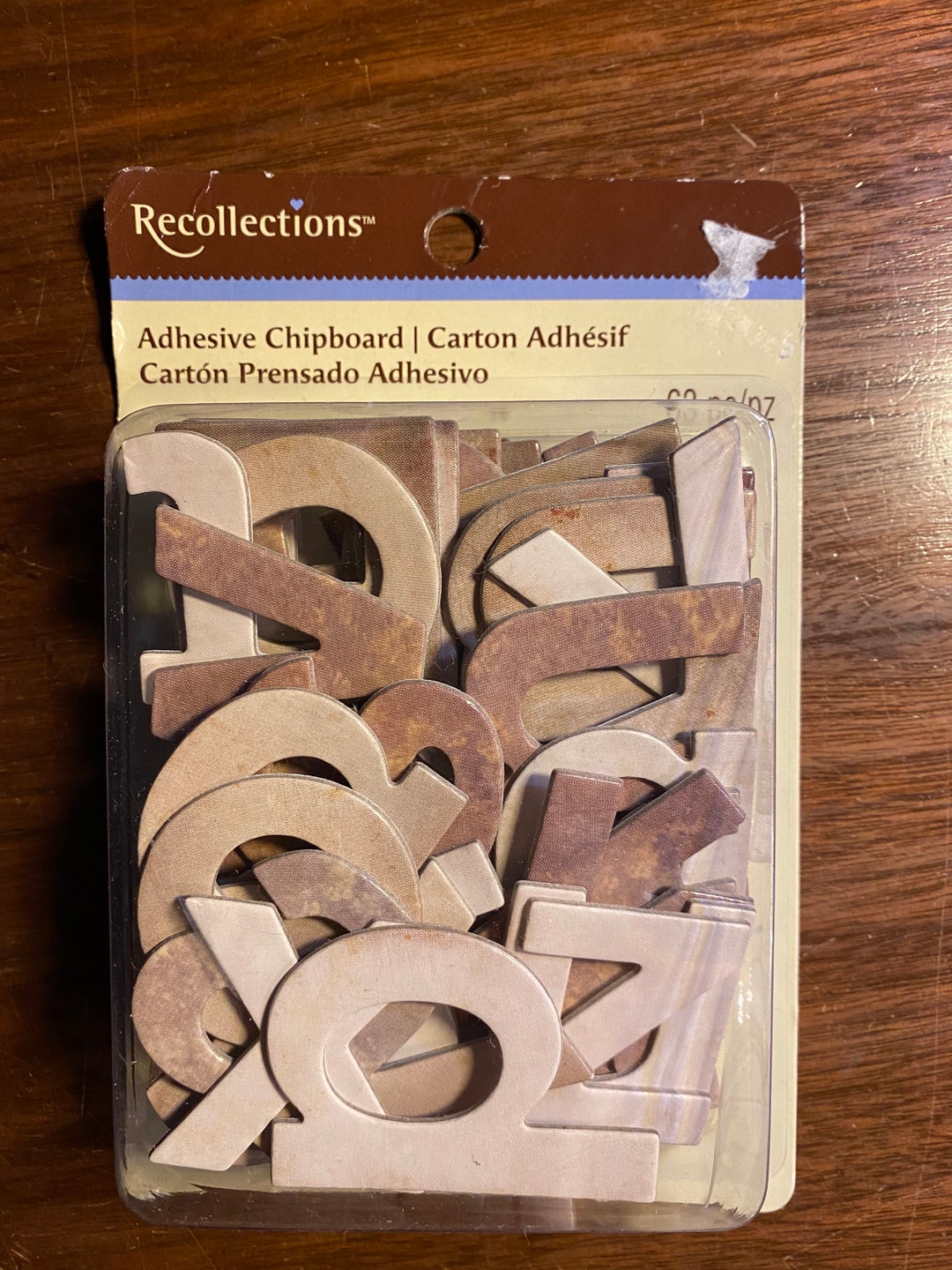 Alphabets Chipboard Pieces Self Adhesive Recollections Etsy