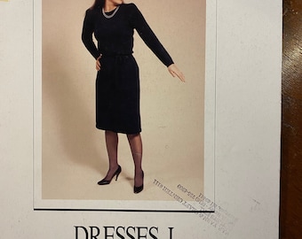 Dresses I -  Machine Knits -  Bonnie Triola - 1984 -  Guide Instructions - Templates - Finishing - Patterns - Set-up etc