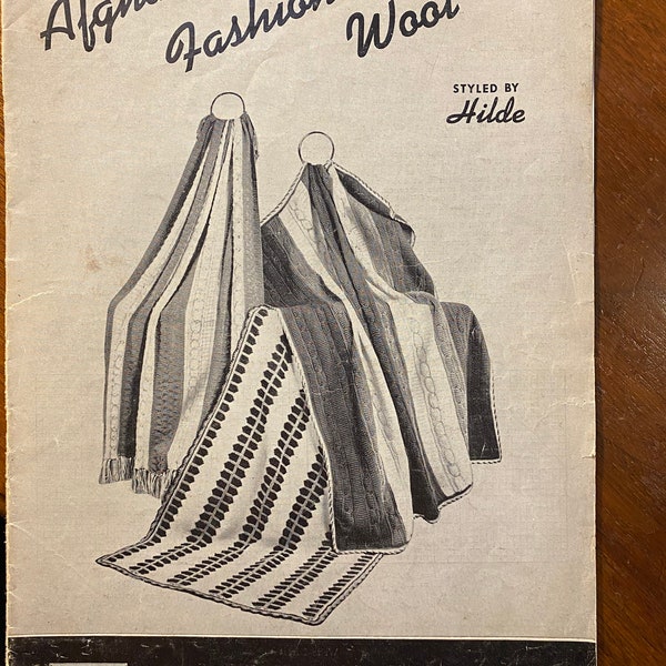 Afghans Fashions in Wool -  Knitting and Crocheting Patterns - 1961 - Blankets Embroidered, Animal, Granny,   - Hilde Fuchs Volume 92