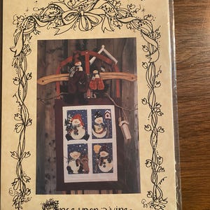 Snowkin SNOWMAN: Quilted Wallhanging  Pattern, Pieced - Kim Goodrich - Once Upon a Vine - 1993 - Size 15&quot; x 20&quot;