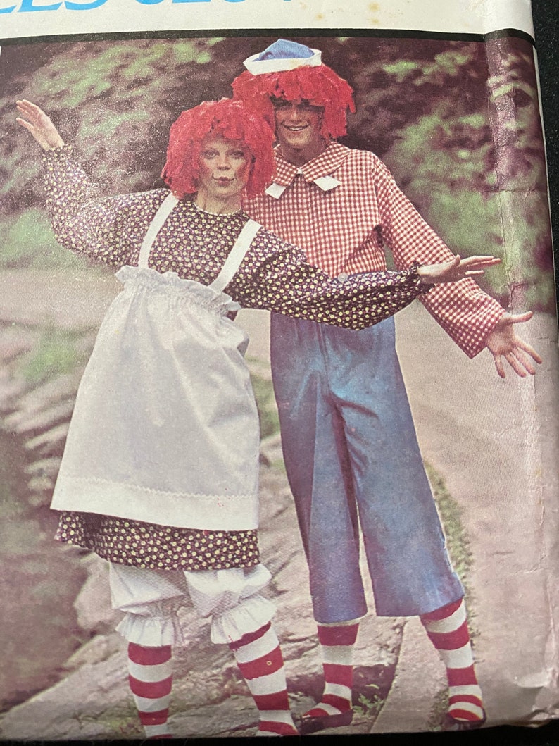 Raggedy Ann & Andy Adult Costume Mccall's 5254 Vintage - Etsy