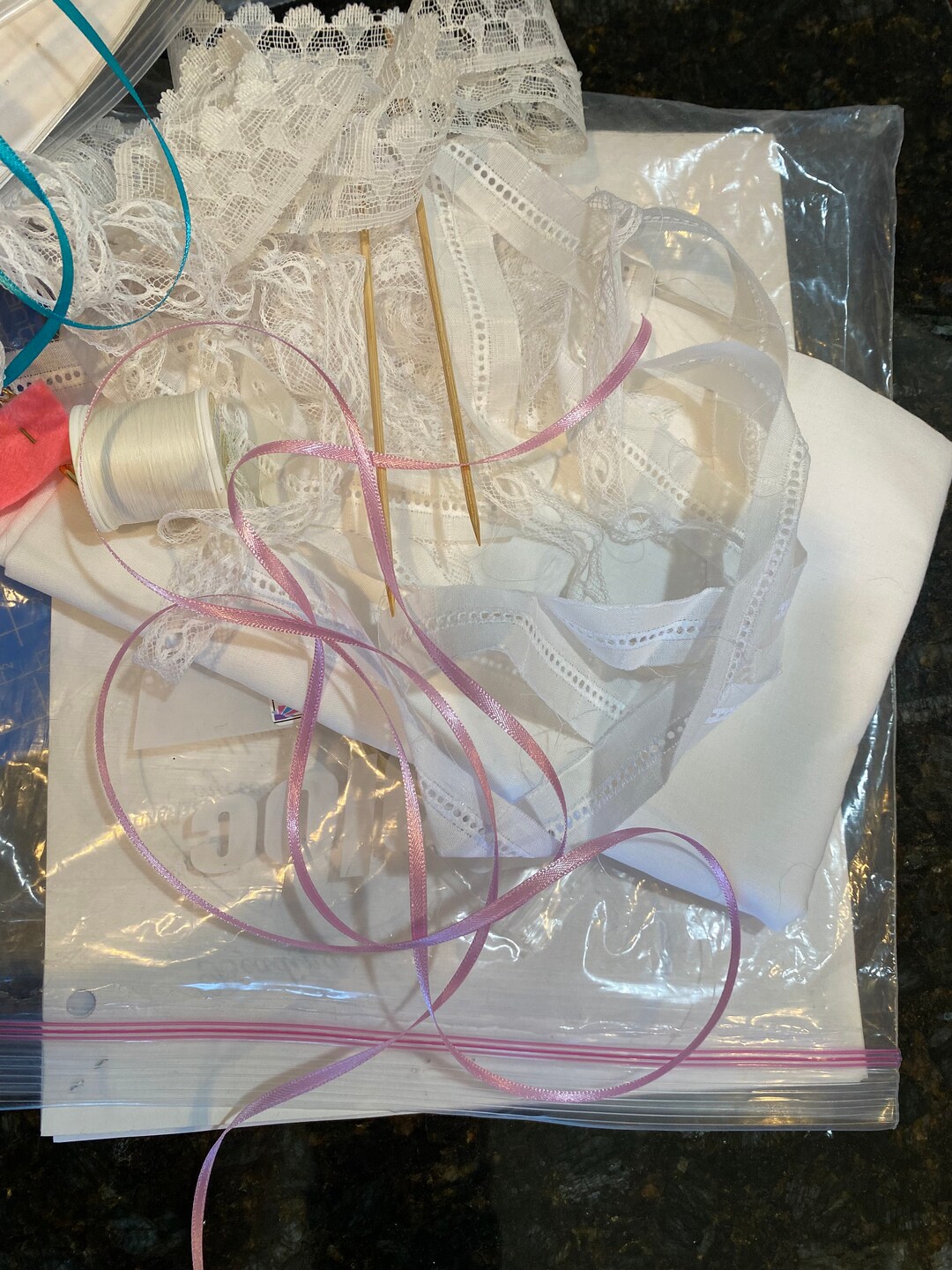 French Heirloom Sewing Kit to Make Pillowcase or Slip 2001 New in