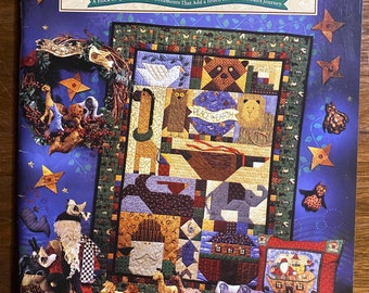Noah's Noel Christmas Holiday Gift & Quilting Projects Pieced Patchwork Applique Patterns - Debbie Mumm - 1998 -muñecas Adornos Wallhanging+