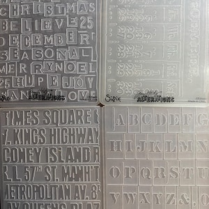 Sizzix Jim Holtz Alterations Keuze: december, Merry Words, NYC Words of alfabet-embossingmap 4,25 x 5,5 inch - papercrafting-kaarten maken