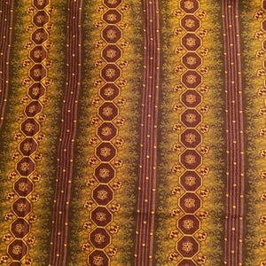 Lila / Grön - Med geometriska hexagoner och ränder 96 x 112 cm - Jo Morton Design