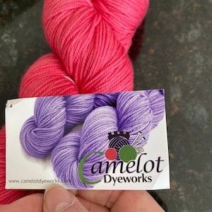 Pink / Bubblegum Camelot Dyeworks Yarn Sport Weight 100% Superwash Merino Wool Knit, Crochet Yarn - 3.5 oz 328 Yards - New  - by the skein