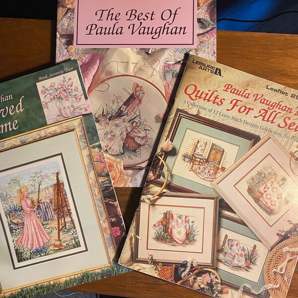 Best of Paula Vaughan Choose Designs-  Memories of Yesteryear - Leisure Arts  Counted Thread Cross Stitch Chart -  Romantic Vignettes