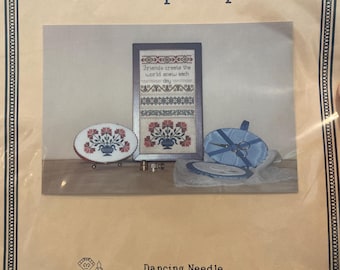 Amostra de Amizade - Gráfico de Ponto Cruz - Lori Bell - 1994 - Frase / Flores / Rosas - Agulha Dançante nº 4