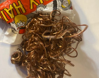 Doll Hair  Package Curly Hair (Brown / Brunette) open  - Doll making supply