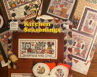 Sampler Choose Design - Linda Coleman - Jeremiah Junction  - Counted Thread Cross Stitch Patterns - Spices / Herbs / Kitchen  - 1992