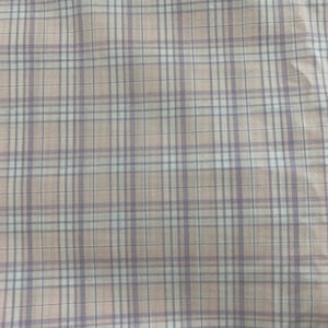 Pink / Purple / White Pastel Plaid fabric 34&quot; x 44&quot;  - Soft and Subtle colors