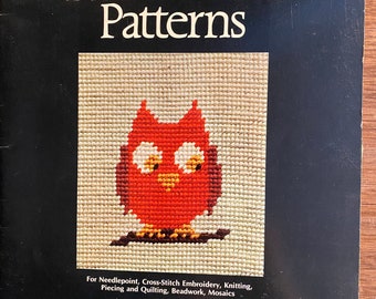 Needlecraft Patterns for Needlepoint XStitch Embroidery Knitting Quilting Beadwork Mosaics -  Adele Winter - 1973  Designs / Templates