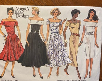 Just Classic Dresses  Vogue  Misses  Pattern 1899   Size  12 - 14 - 16  - Vogue's Basic Design - Straight and Flared