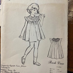 Smocked Dress Gwen - Toddler / Girl&#39;s - The Children&#39;s Corner Patterns #14 Size 5  - 1980 - uncut -
