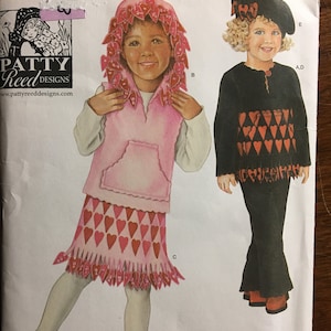 Child&#39;s / Girl&#39;s Easy Sew Hooded Top, skirt & Pants Simplicity 4340 Pattern Fleece - Patty Reed Design (Time Saver) Sz A (3, 4, 5, 6, 7, 8)
